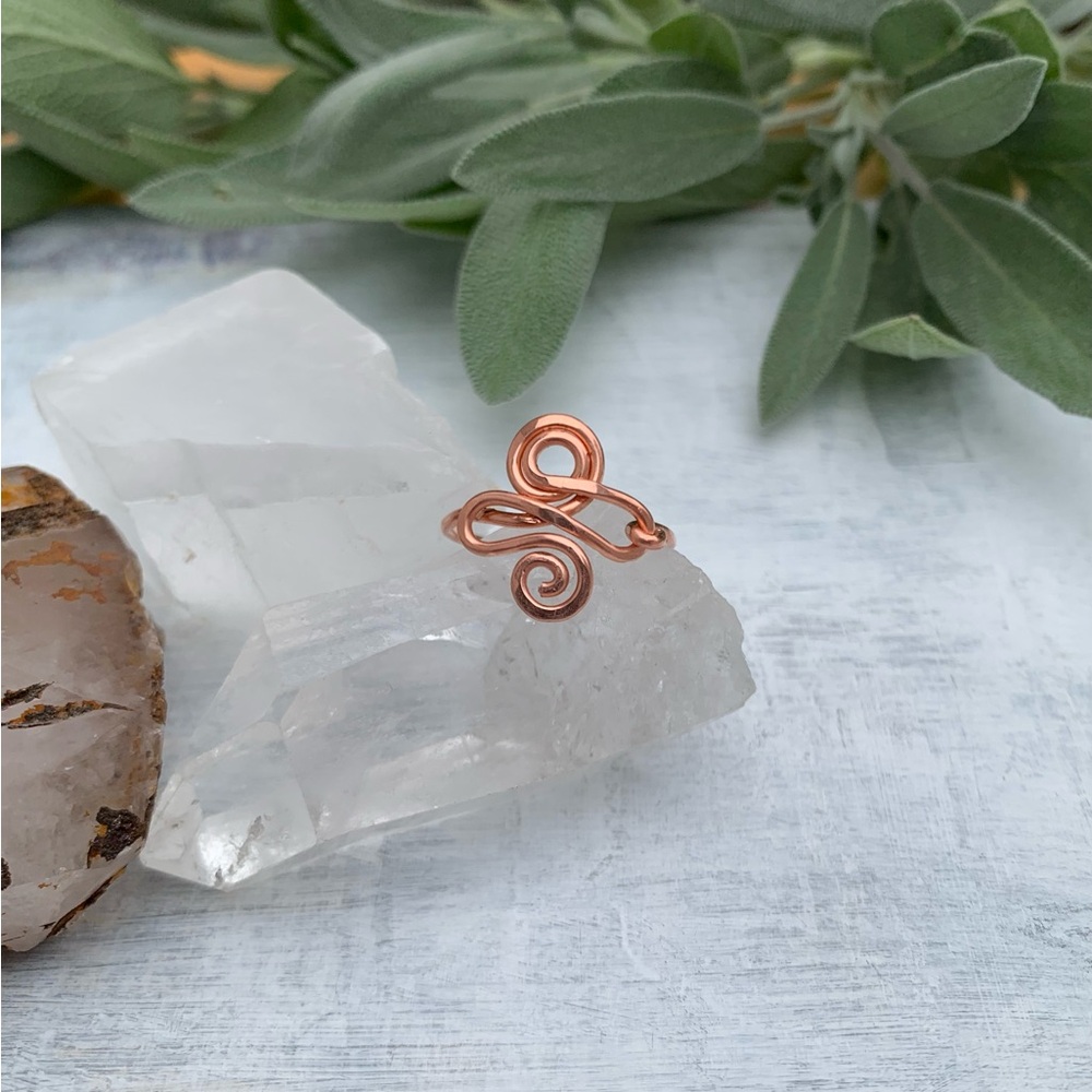 Copper Swirl Ring - Picture 4 of 4